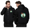 Boston Celtics Printing Fleece Black Hoodies Jacket