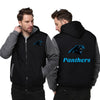 Carolina Panthers Printing Fleece Grey Hoodies Jacket