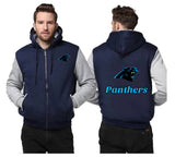 Carolina Panthers Printing Fleece Blue Hoodies Jacket