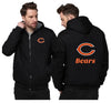 Chicago Bears Printing Fleece Black Hoodies Jacket
