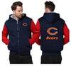 Chicago Bears Printing Fleece Red Hoodies Jacket