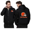 Cleveland Browns Printing Fleece Black Hoodies Jacket