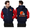 Cleveland Browns Printing Fleece Red Hoodies Jacket