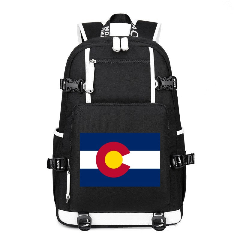 Flag of Colorado printing Canvas Backpack