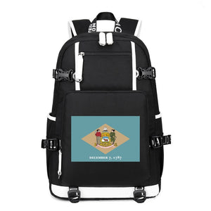 Flag of Delaware printing Canvas Backpack