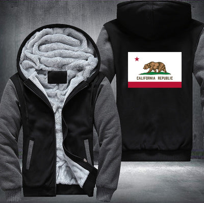 Flag of California Fleece Hoodies Jacket
