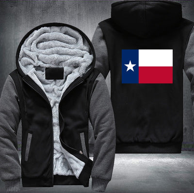 Flag of Texas Fleece Hoodies Jacket