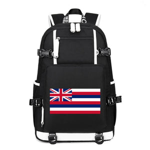 Flag of Hawaii printing Canvas Backpack