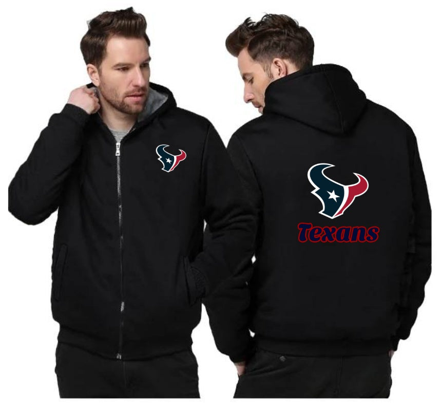 Houston Texans Printing Fleece Black Hoodies Jacket