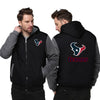 Houston Texans Printing Fleece Grey Hoodies Jacket
