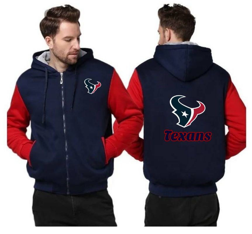 Houston Texans Printing Fleece Red Hoodies Jacket