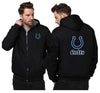 Indianapolis Colts Printing Fleece Black Hoodies Jacket
