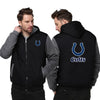 Indianapolis Colts Printing Fleece Grey Hoodies Jacket