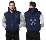 Indianapolis Colts Printing Fleece Blue Hoodies Jacket