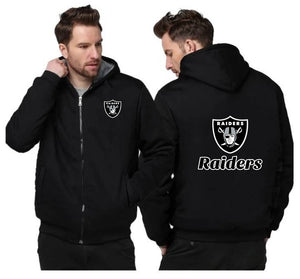 Las Vegas Raiders Printing Fleece Black Hoodies Jacket