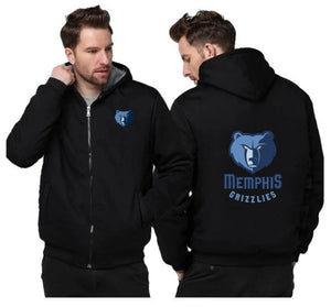 Memphis Grizzlies Printing Fleece Black Hoodies Jacket