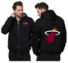 Miami Heat Printing Fleece Black Hoodies Jacket