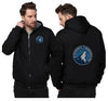 Minnesota Timberwolves Printing Fleece Black Hoodies Jacket