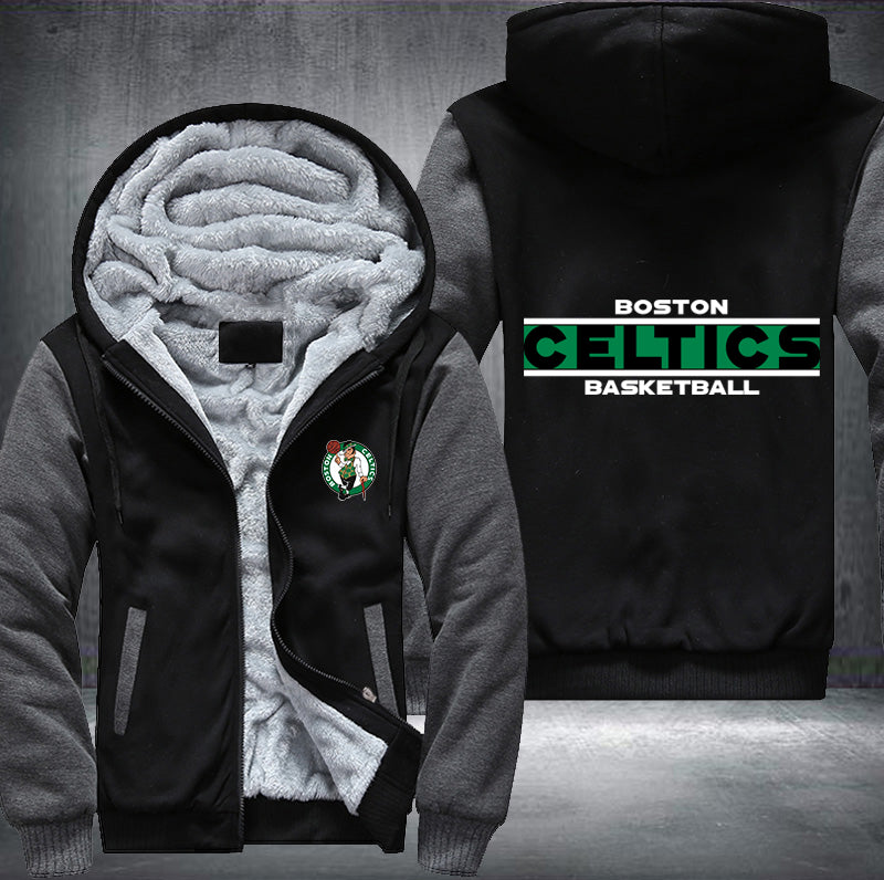 Boston Celtics Basketball Printing Fleece Hoodies Jacket