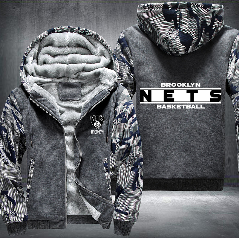 Brooklyn Nets Basketball Printing Fleece Hoodies Jacket