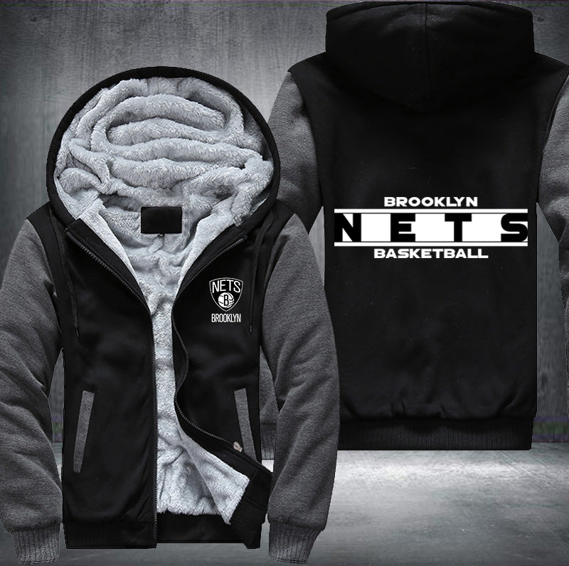 Brooklyn Nets Basketball Printing Fleece Hoodies Jacket