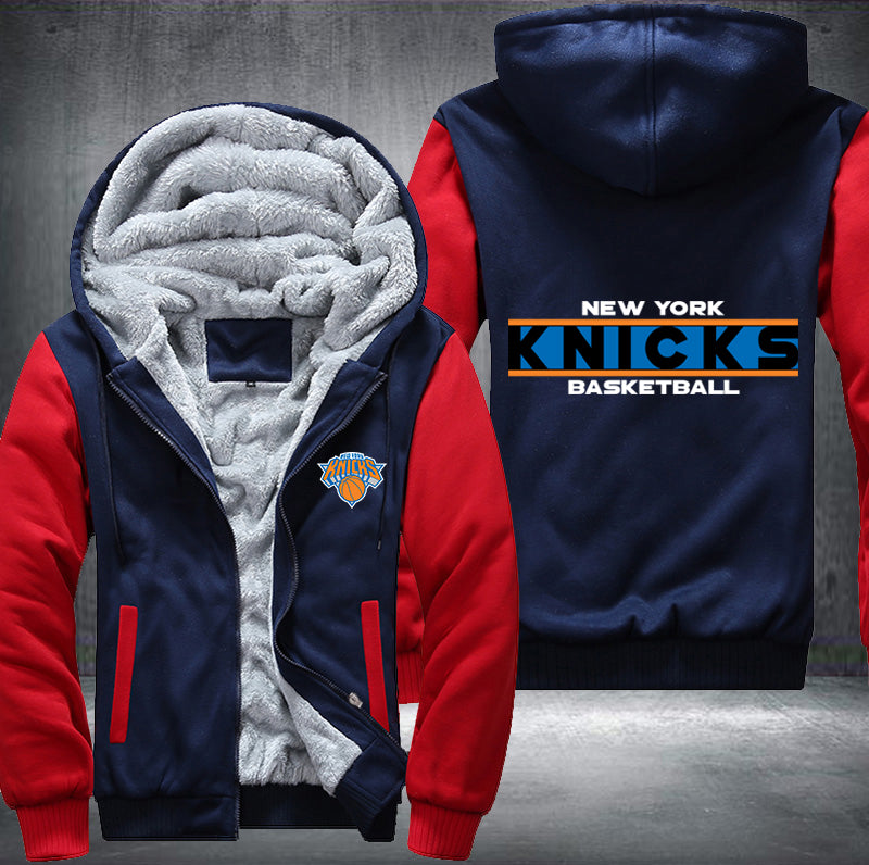 New York Knicks Basketball Printing Fleece Hoodies Jacket