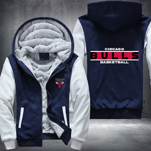 Chicago Bulls Basketball Printing Fleece Hoodies Jacket