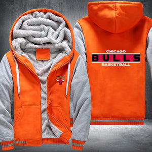 Chicago Bulls Basketball Printing Fleece Hoodies Jacket