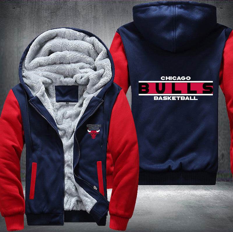 Chicago Bulls Basketball Printing Fleece Hoodies Jacket