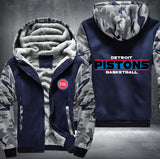 Detroit Pistons Basketball Printing Fleece Hoodies Jacket