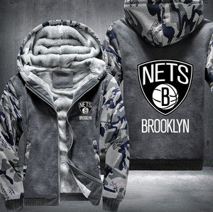 Brooklyn Nets Printing Fleece Hoodies Jacket