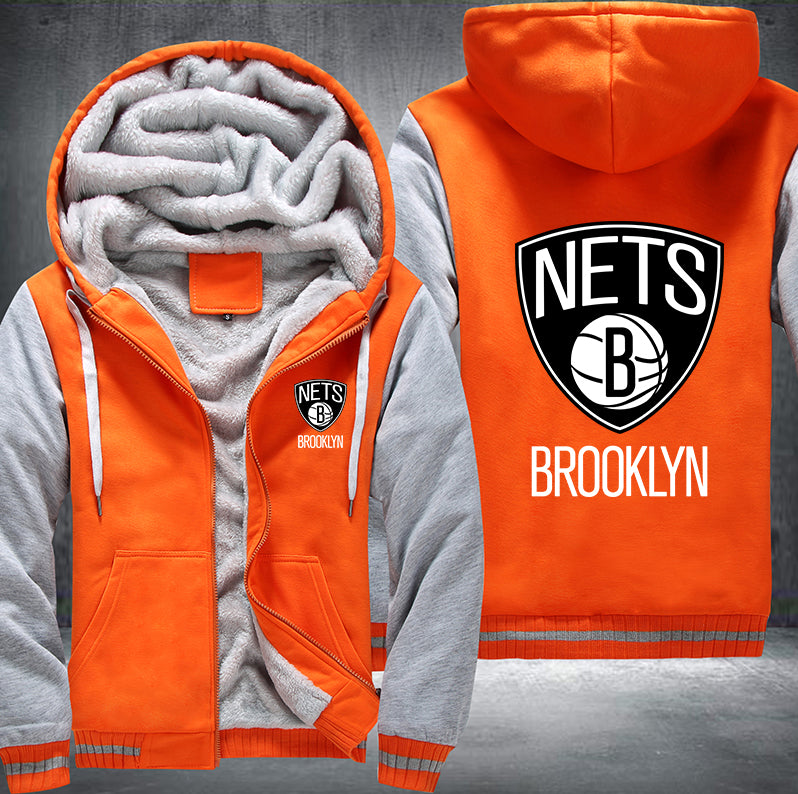 Brooklyn Nets Printing Fleece Hoodies Jacket