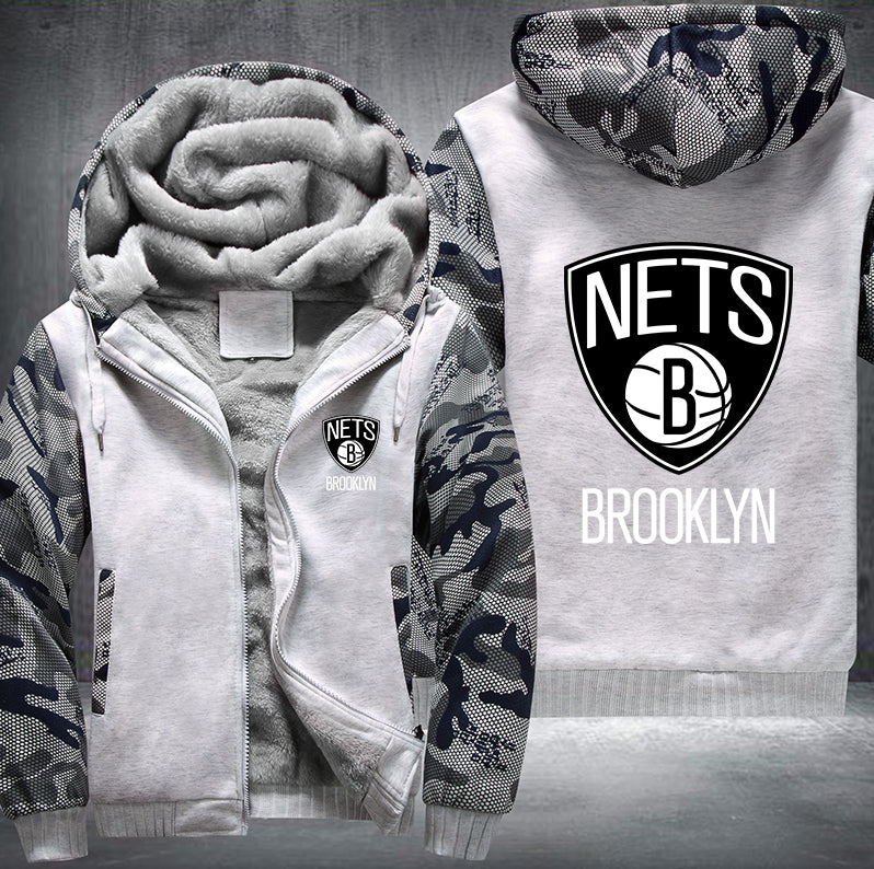 Brooklyn Nets Printing Fleece Hoodies Jacket