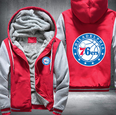 Philadelphia 76ers Printing Fleece Hoodies Jacket