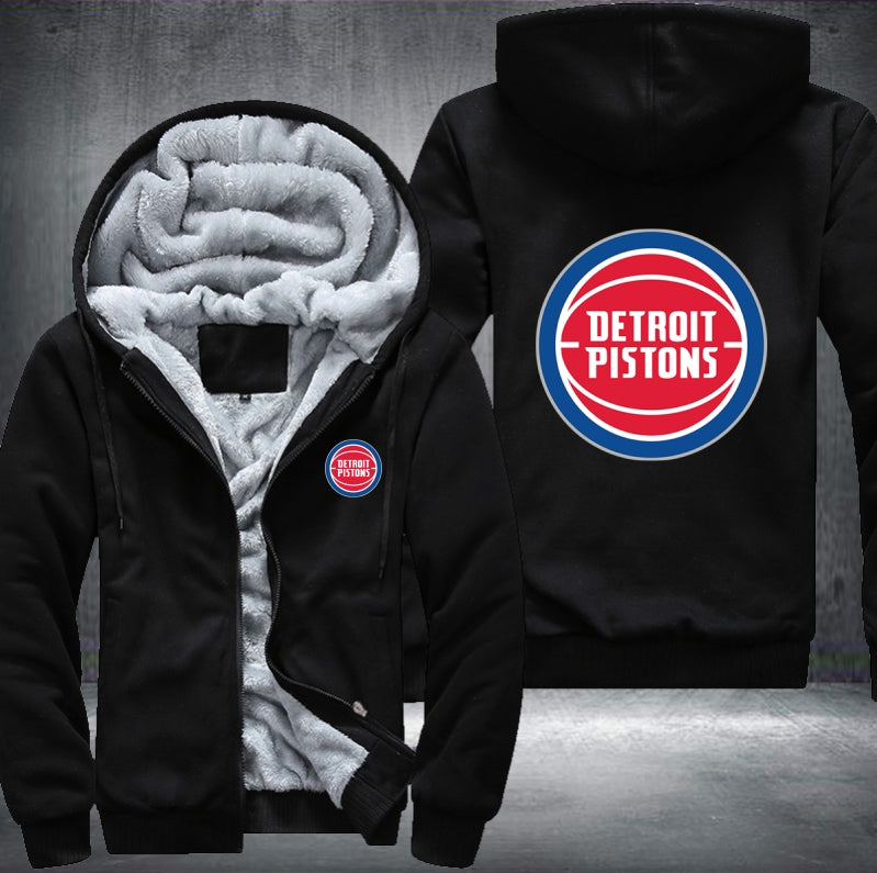 Detroit Pistons Printing Fleece Hoodies Jacket