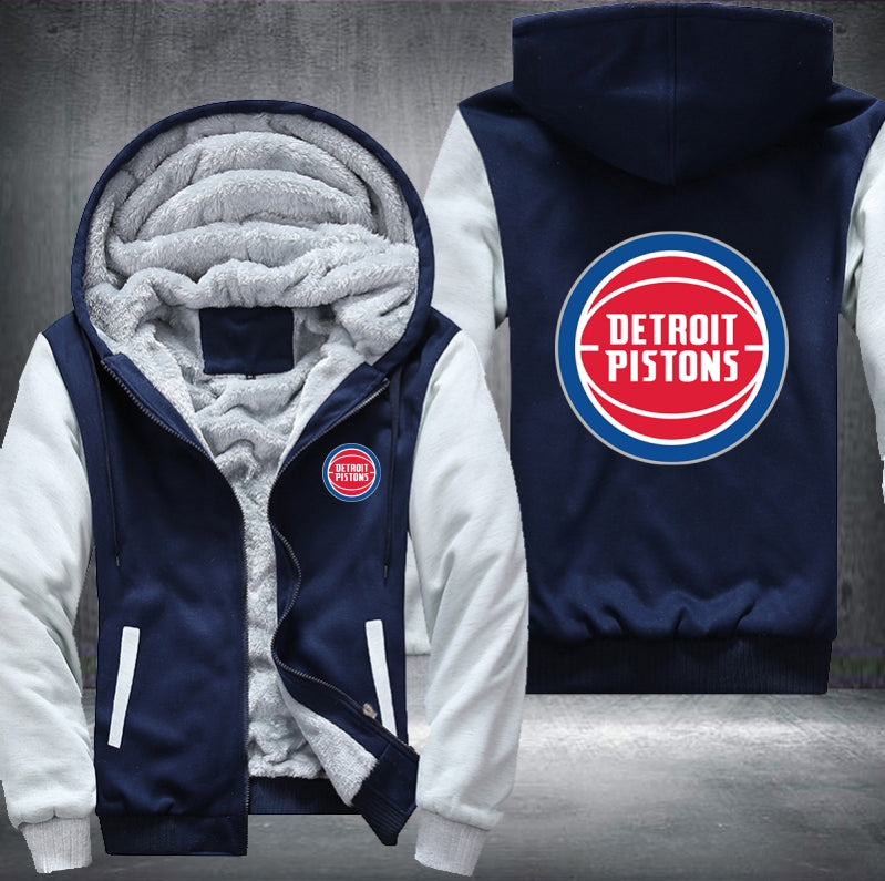 Detroit Pistons Printing Fleece Hoodies Jacket