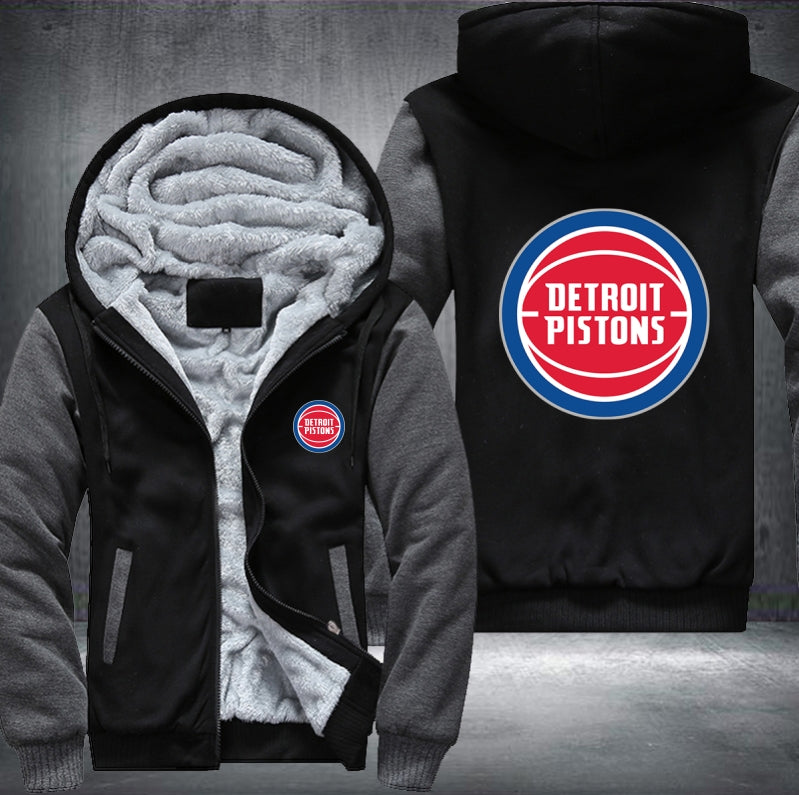 Detroit Pistons Printing Fleece Hoodies Jacket