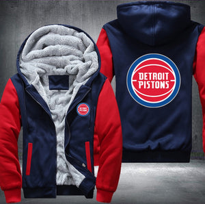 Detroit Pistons Printing Fleece Hoodies Jacket