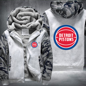 Detroit Pistons Printing Fleece Hoodies Jacket