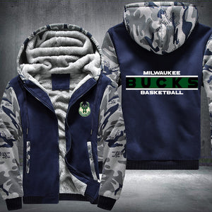 Milwaukee Bucks Basketball Printing Fleece Hoodies Jacket