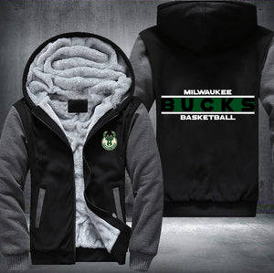 Milwaukee Bucks Basketball Printing Fleece Hoodies Jacket