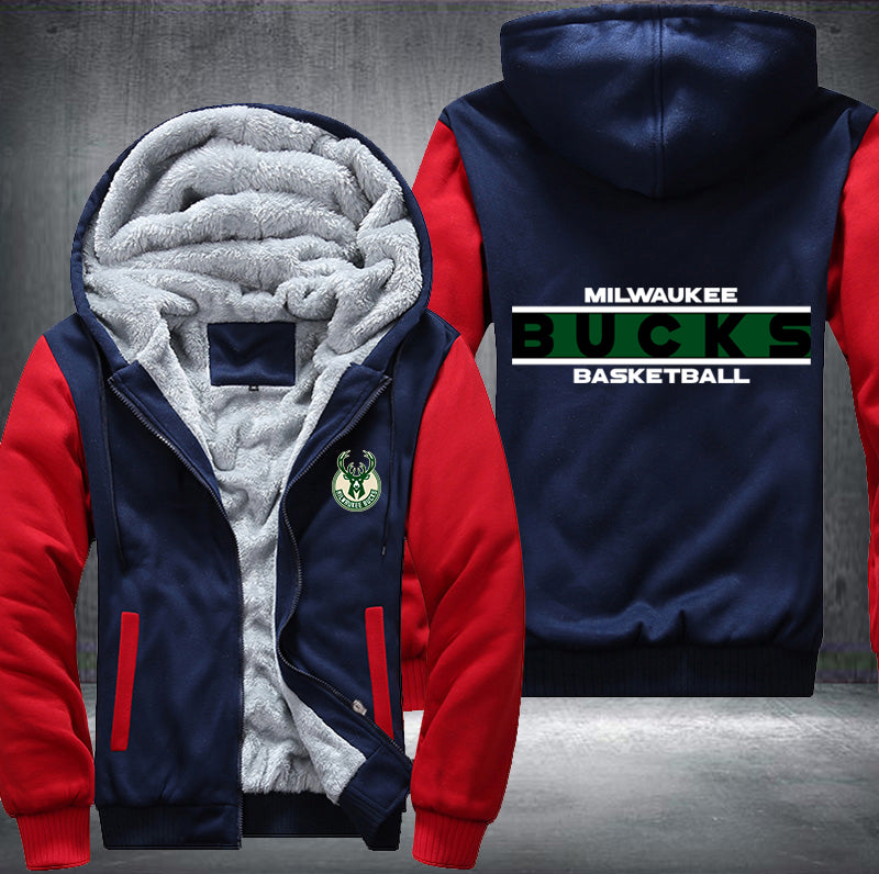 Milwaukee Bucks Basketball Printing Fleece Hoodies Jacket