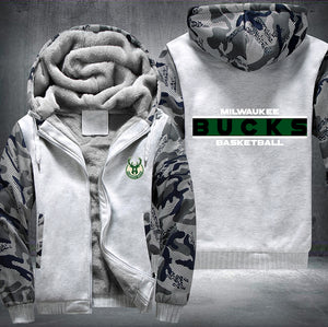 Milwaukee Bucks Basketball Printing Fleece Hoodies Jacket