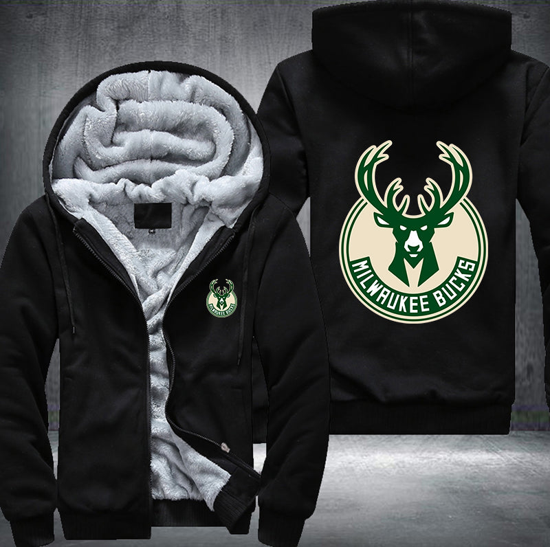 Milwaukee Bucks Printing Fleece Hoodies Jacket