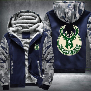 Milwaukee Bucks Printing Fleece Hoodies Jacket