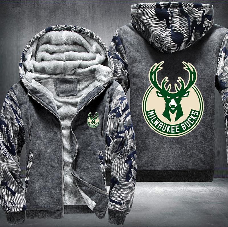 Milwaukee Bucks Printing Fleece Hoodies Jacket