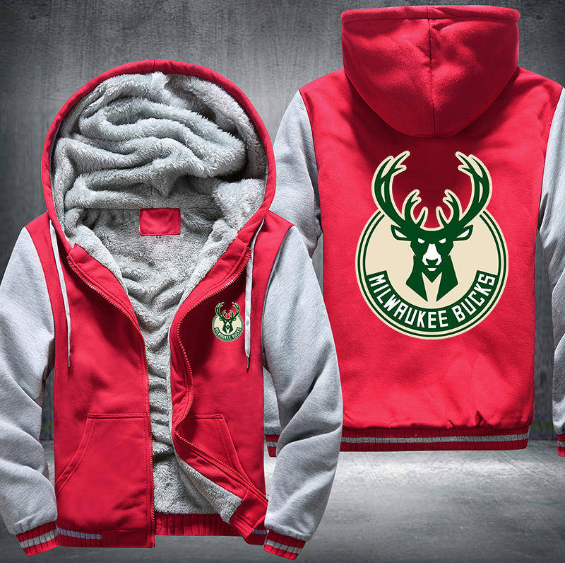 Milwaukee Bucks Printing Fleece Hoodies Jacket