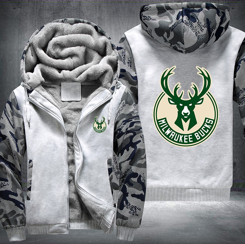 Milwaukee Bucks Printing Fleece Hoodies Jacket