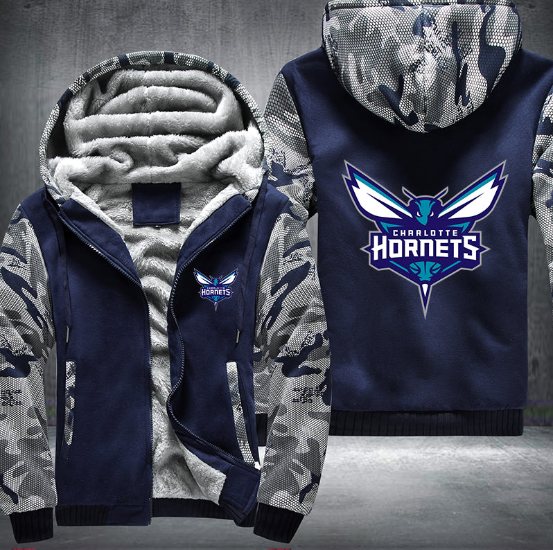 Charlotte Hornets Printing Fleece Hoodies Jacket