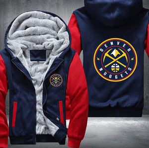 Denver Nuggets Printing Fleece Hoodies Jacket